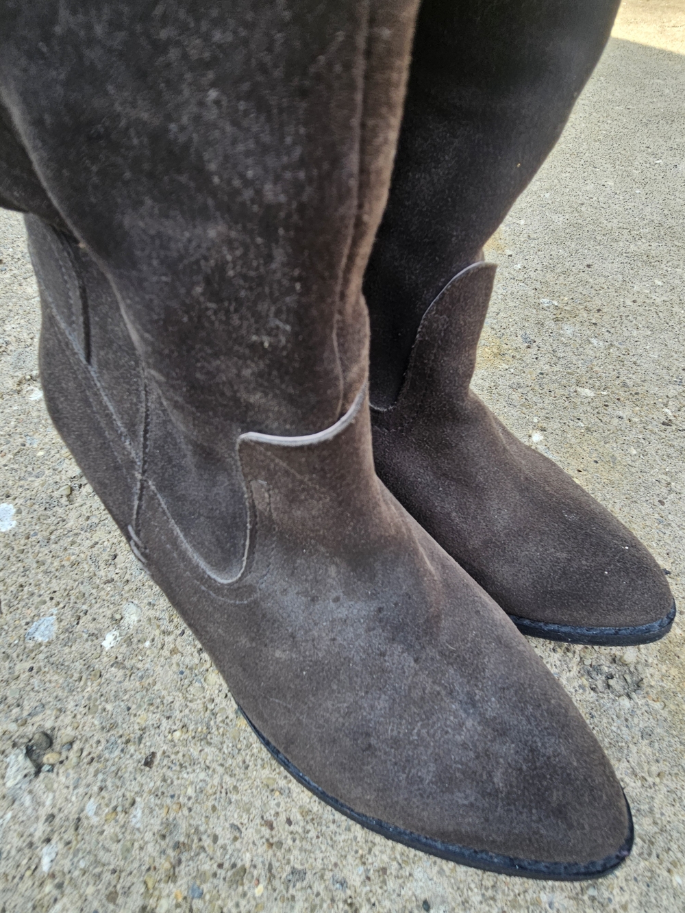 Free People Suede Over The Knee Boots